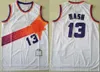 Retro Basketball Shotback John Stockton Jersey 12 Karl Malone 32 Steve Nash 13 Charles Barkley 34 Kolor fioletowy czarny biały pomarańczowy zszyta vintage dobra jakość