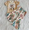 Kinderkleidung Kleinkind Mädchen Herbst-Outfits Kurzarm Bell-Bottom-Outfit 2-teilig Niedliches Baby-Designer-Kleidungsset Milchseide Boutiq9094647