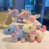 Colorful Animal Stuffed Plush Doll Key Ring Bag Pendant Grab Machine Wholesale Plush Bow Horse Keychain