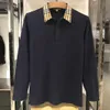 Camicia per giacca da design camicia da uomo maglietta a maniche lunghe a maniche lunghe con ricamo di cotone puro war cavallo casual primavera e stile autunno G414