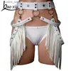 Cinture Nuova Nappina vintage Boho Fringe Wide Cinture per donne Personazione cinghia di schiavitù in pelle Wories Garter Accessori L240308