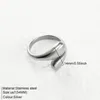 Anéis de cluster Geometria de aço inoxidável Roung para mulheres cor de ouro prata na moda coreana dedo simples