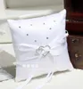 Ribbon White rhinestone Crystal Hear Style Ring Pillows Romantic Wedding Bridal And Groom Pillows For Ring5558738