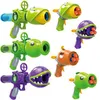Gun Toys Cartoon style plant launcher soft bullet combat pistol outdoor shooting toy with EVA pump soft bullet s for gifts for children Christmas gifts 240307