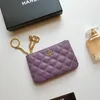 クラシックフラップキャビアキルティングハンドバッグウォレットコイン財布cc woc for womans small designer purse cardholder luxurysキーチェーンキーチェーンキーポーチジッパーキーウォレット