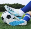 Nova chegada das mulheres dos homens botas de futebol de alta qualidade jovens meninos meninas ag tf sapatos de futebol preto azul branco vermelho crianças sapatos de treinamento confortáveis para crianças