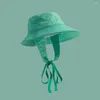 Bérets Chapeaux de seau à larges bords Mode Protection solaire Chapeau de pêcheur à lacets Séchage rapide avec ficelle Casquettes pour femmes Dames