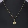 Fashion Luxury Pendant Necklaces Jewelry Personality Gold-plated Triumphal Arch Design Fashionable Disc Minimalist Temperament Necklace Mixed Batch Female