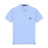 Brand Men's Polos T-shirt Casal de verão Casal de marca registrada multicolor Letra bordada letra solta colar de algodão puro de algodão curto tamanho asiático