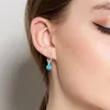 Hoop Earrings 2024 Fashion 925 Silver Luminous Shell For Women Pave CZ Heart Shape Star Moon Engagement Wedding Jewelry