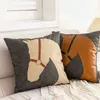 Kuddefodral American Entry Lux Style Horse Head Cover Imitation Leather SOFA CUDION MODEL RUM CUDIONS Bilkudde utan kuddkärna