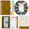 Notizblöcke Großhandel Glitter Budget Geld Binder Reißverschluss Umschläge Cash Organizer System mit Spesenbögen Sparrechnung Notebook Drop De Dhikx