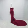 Stretchy Maternidade Pografia Vestido Longo Sem Mangas Sereia Magro Gravidez Poshoot Mulher Grávida Maxi Vestido 240228