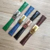 20 mm czarny zielony pasek skórzany pasek Rolex DTNA skórzany pasek woda ghost zegarek akcesoria dla kobiet zegarek 246Q