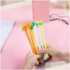 Gel Pens Wholesale 20Pcs Vegetable Soft Gel Pen Black 0.5Mm Corn Cabbage And Radish Stereo Water-Based Office Stationery Student Exam Dh7Np