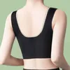 Yoga Outfit Femmes Dentelle Sport Bras Plus Taille Soutien-gorge sans couture Bralette Dos nu Lady Brassiere Gilet Femme Gathers -Proof Wireless Top L-3XL