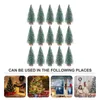 Christmas Decorations 15 Pcs Mini Tree Gifts Small Xmas Ornaments Fake Plastic Desktop Decor Crafts Child