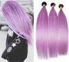 Soyeux Droit 1BPourpre Ombre Péruvienne Cheveux Humains Tisse Extensions Foncé Racine Violet Clair Ombre Vierge Cheveux Bundles Offres 3Pcs 6563568