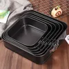 3PCSSET NONSTICK METAL BAKA MOLT SQUARE CAKE PAN BAKEWARE avtagbar botten Kök Tillbehör Kolstålkakor Formar 240226