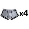 Onderbroek 4 stks/partij heren slipje man ondergoed brief gedrukt ademend fancy boxers shorts mode fitness sport boxer