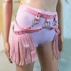 Cinture Nuova Nappina vintage Boho Fringe Wide Cinture per donne Personazione cinghia di schiavitù in pelle Wories Garter Accessori L240308