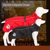 Veste imperméable pour grands chiens, vêtements d'hiver pour chiens, vêtements polaires pour animaux domestiques, manteau chaud coupe-vent pour grandes fournitures noires et rouges 240226