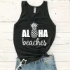 T-shirt Nya kvinnor tank tops sommar ärmlösa aloha stränder ananas racerback tank tops mode sommar avslappnad oneck damer toppar tee