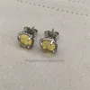 925 Sterling Silver luxury Earrings Stud Earring hoop pearl 18k Gold Ear Designer Jewelry Gift For Women Zircon Diamond