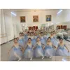 Bühnenkleidung 2023 Blaues Ballerina-Kleid Mädchen Ballettrock Langer Tanz für Kinder Frauen Performance-Kostüme Drop Lieferung DHFJT