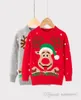 Ragazze Natale renna neve lavorato a maglia pullover bambini pupazzo di neve albero stampato maglione a maniche lunghe top natale abbigliamento per bambini Q22868762649