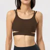 LL Yoga Reggiseni sportivi Canotta aderente per donna Allenamento Fitness Top Donna Push Up Senza cuciture Canotta sportiva Intimo Corsa Palestra ll2356