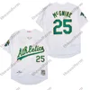 Erkek Boyut S-4XL Dikişli Gerileme Oakland Mark 25 McGwire 34 Beyzbol Forması