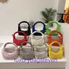 Luxur Designer Tote Bags Bottgs Vents's Jodie Online Store 2023 New Womens Bag Sydkorea Fashion Texture Striped Knot Multi Color Popula med riktig logotyp