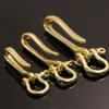 Keychains Copper Brass U Shaped Fob Belt Hook Clip Mens Metal Gold 3 Size Key Chain Ring Joint Connect Buckle Holder Accessory2210