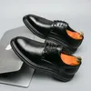 Chaussures décontractées en cuir pour hommes, à lacets, en caoutchouc, robe formelle, bureau, fête de mariage, plates, Mocassins