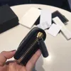 2022 new high-end custom zipper luxury ladies coin purse caviar leather casual fashion card holder card holder2545