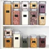 Food Jars Canisters 5Pcs Set Food Storage Containers Kitchen Organizer and Storage Container with Lids Refrigerator Noodle Box Tank Sealed Cans L240308