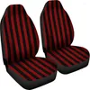 Car Seat Covers Red And Black Striped Set Vertical Stripes Universal Bucket For Most SUV Models