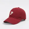 Ball Caps LDSLYJR 2024 Cotton Letter P Casquette Baseball Cap Adjustable Snapback Hats For Men And Women 32