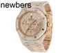 Aps Factory Audemar Pigue Uhr Schweizer Uhrwerk Herren Epic 18 Karat Roségold Royal Oak 41 mm Voll-VS-Diamantuhr 31,75 Karat