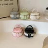 Fresh children lace ruffle diamond handbags INS girls one shoulder box bags kids PU leather crossbody princess bag S1161