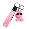 Porte-clés Cool lunettes de soleil porte-clés personnalité garçons sac à dos pendentif année voiture porte-clés cadeau en gros