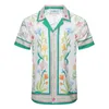 Mäns casual skjortor sommar surfing casa tryck set tryck hög kvalitet män kvinnor mode mens hawaiian skjorta