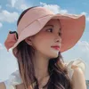 베레트 한국 UV 에어 탑 썬 보호 모자 여성 여름 페이스 페이스 커버 넓은 챙우 활 피셔 맨
