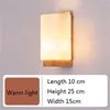 Vägglampa enkel modern led japansk träglas sconce fixtur för vardagsrum sovrum sovrum ljus heminredning luminaria