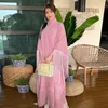 Roupas étnicas Abaya Bat Manga Vestido para Mulheres Muçulmanas Moda Long Party Fassels 2024 Robe