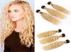 1B 613 Ombre Vague D'eau Péruvienne Vierge Cheveux Armure Trames Ombre Blonde Cheveux Humains 3 Bundles Offres Extensions de Cheveux Humides et Ondulés 103744631