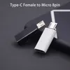 USB C till Micro USB-adapter Typ C Kvinna till mikro-USB Male OTG Convert Connector Support Charge Data Sync