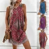 Spring And Summer Dress Womens Clothing Sleeve Printing Ethnic Fashion