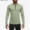 Mens LU-1621 Camisetas Homens Musculação Esporte Camiseta Quick Dry Running Camisa Manga Longa Compressão Top Gym T Shirt Homens Roupas de Ginástica Apertadas